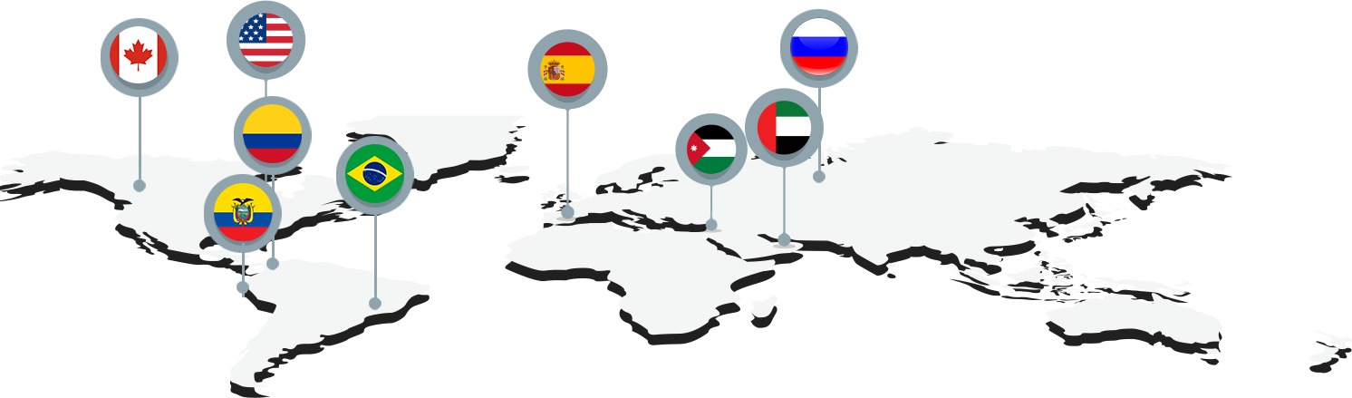 Offices On world map